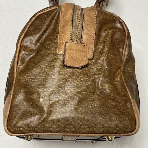 Celine Boston Bag Brown Macadam Pattern - Picture 10 of 10